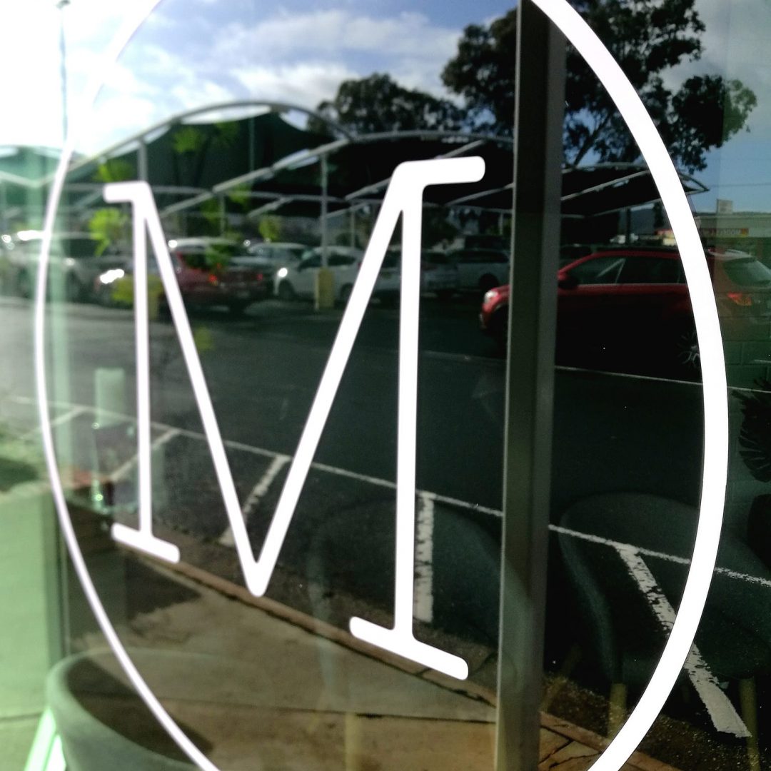 logo in window