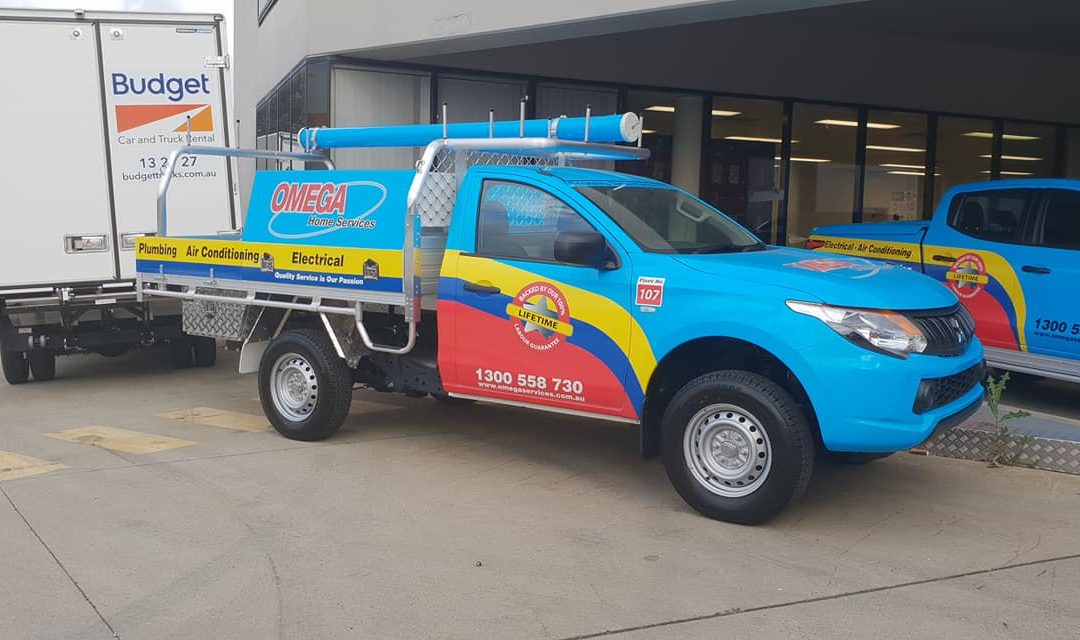plumbing and electrical comp[any ute with graphics and decals - vehicle wraps Albury-Wodonga
